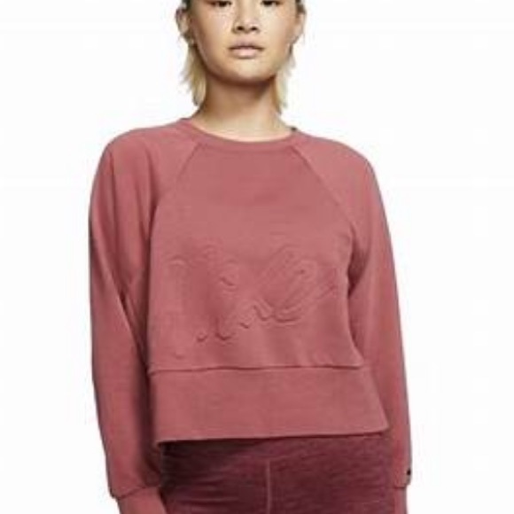 Nike Dri Fit Crew Sweatshirt Wine M - Picture 2 of 7